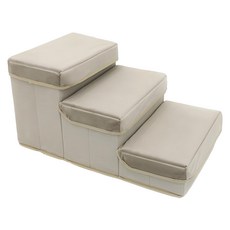 Tamsaa 收納式寵物3層階梯 米色, 1個