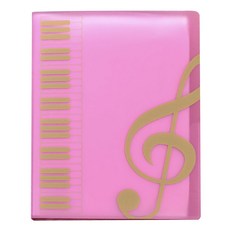 透明內頁袋 80頁160面 樂譜文件夾 A4, 粉色, 1個