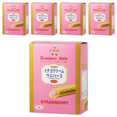 EMPIRE 雙盟 草莓酥棒, 外層酥脆, 可口草莓牛奶內餡, 獨立包裝, 攜帶方便, 100g, 5盒