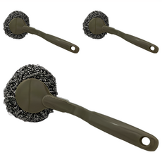 百貨King 日式壓板防翹球刷 手柄塑膠PP 球刷18-0不鏽鋼 台灣製, 3支, 1組