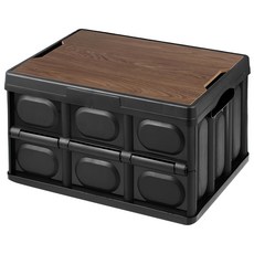 comet 露營桌板摺疊收納箱, 黑色, 1層, 1個