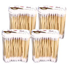 小麥購物 盒裝棉花棒 S354 59g, 4盒, 200支