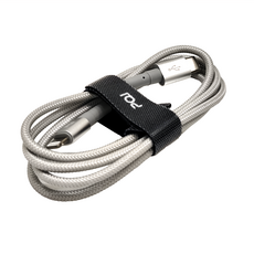 pqi 勁永 MFI認證USB-C-Lightning 編織快充傳輸線 100cm PD快充, Artic Silver, 1條