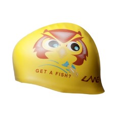 LANE4 羚活 兒童矽膠泳帽 MJ040-093092, 黃色, 1個