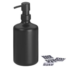 kela Leonie 洗手乳罐 附標籤貼紙 500ml, 1個, 黑色