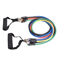 AD-ROCKET 可拆卸肌力訓練拉力繩/彈力繩11件組 160cm, 1組, 多色