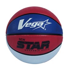 台灣 Vega ALL STAR 耐磨星星顆粒橡膠籃球 紅藍白, OBR-729S, 1個