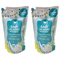 les enphants 麗嬰房 防蟎酵素極淨洗衣精 雲朵棉花香 補充包, 1L, 2包