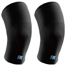 LP SUPPORT 高彈性針織護膝 黑色 L 40~47cm, 2個