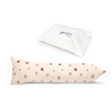 greySa 格蕾莎 兒童側睡抱枕 + 備用布套, 淺米色