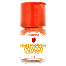 Macro 紅甜椒粉香料, 21g, 1罐