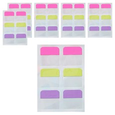 N次貼 分類索引片 單面型 66534 洋紅色+綠色+紫色 可重複黏貼, 45 x 28mm, 36張, 6包