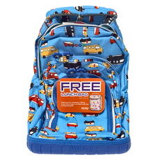 JWORLDNEWYORK 兩用書包 迷你公車 兒童滾輪背包 附贈午餐袋, 10 x 7 x 4