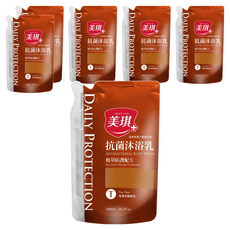 美琪抗菌沐浴乳補充包，含澳洲茶樹精油，植萃防護配方，600ml, 6包