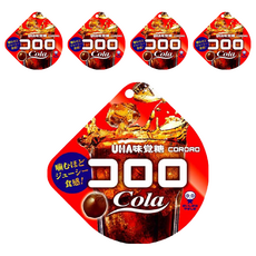 UHA 味覺糖 酷露露Q糖, 可樂風味, 日本知名品牌, 全新碳酸飲料系列, 40g, 5包