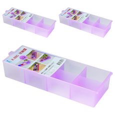 YI SHUIN K-880 八格收納盒 120x355x66mm, 顏色隨機, 3個