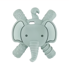 Itzy Ritzy 趴趴動物矽膠固齒器 食品級矽膠 3個月以上寶寶適用, 單件, 逗趣小象, 1個