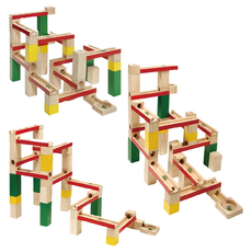 mentari 彈珠軌道益智組, 積木配件x48 彈珠x6, 訓練手眼協調, 空間邏輯概念, 1組