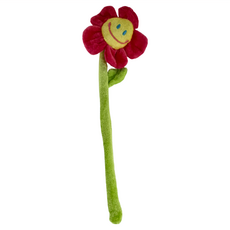 絨毛太陽花娃娃 10支 玫瑰小號 35cm, 玫紅, 1組