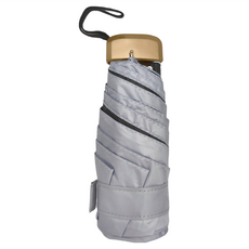 口袋折疊傘 夜黑/天藍/櫻粉 鋁合金+黑膠布 6骨 約60*95cm(展開) 約18*6cm(收納) 淨重約210g, 銀灰色