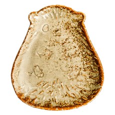 佐和陶瓷 金茶釉刺蝟小皿 日本製陶瓷, 1個, 金茶釉刺蝟