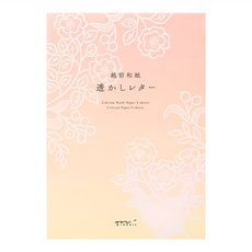 日本MIDORI薄紗越前和紙信紙 A5信箋套裝組, 花卉, 1包