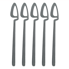 沐慕家居 不規則不銹鋼餐具 Set 5個 叉子19cm/刀子21cm/湯匙18.5cm