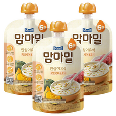 Mammameal 寶寶粥 適合6個月以上嬰幼兒, 南瓜牛肉, 100g, 3包