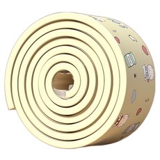 Couselect 軟彈直角兒童防撞條 NBR泡棉保護條/桌角墊, 奶罐小熊 米色, 1捲