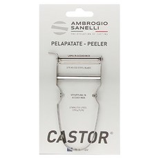 AMBROGIO SANELLI 山里尼 不鏽鋼馬鈴薯削皮刨刀 11 x 6cm 23g, 銀色, 1個