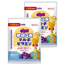 RISAL 小兒利撒爾 Quti無糖Q菓 葡萄, 天然水果來源果膠基底, 每粒添加12種綜合維生素, Q彈新食感, 無人工色素、無防腐劑, 37.5g, 2袋