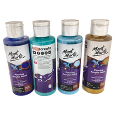 Mont Marte 蒙瑪特 120ml 流動壓克力套組-金色沙灘, 4色