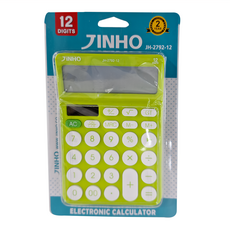 JINHO 京禾 12位元計算機 JH-2792-12 電子計算機, 綠色, 1個