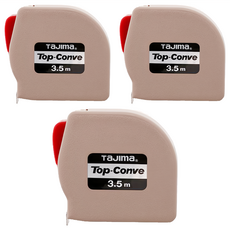 TaJIma 田島 Top Conve 全公分 自動剎車捲尺 TOP-35/CM 3.5m x 13mm 灰色 120g, 3個