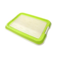 Dr.LeE 防抓式平面狗便盆 濾網格片設計 兩側扣環 方便清潔 綠色, 37*50*4cm, 1個