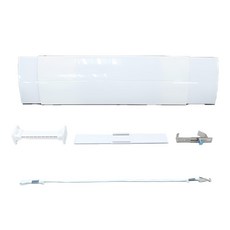 伸縮冷氣擋風板 調節式防直吹 白色 寬16cm/前50cm 後74cm ABS、尼龍, 單一商品, 1個