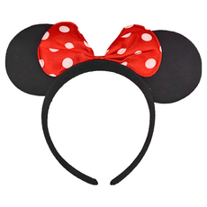 摩達客 COSPLAY派對變裝扮 造型髮箍, 紅黑蝴蝶結米妮, 1個