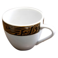 印象派咖啡杯 日本製, 1個, 白色 + 咖啡色