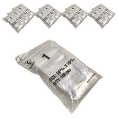 透明無紅線 PE 夾鏈袋 1號袋 0.04, 70 x 50mm, 100個裝, 10包