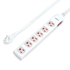 RASTO FE3 一開六插三孔延長線 粉色, 1.8m, 1條