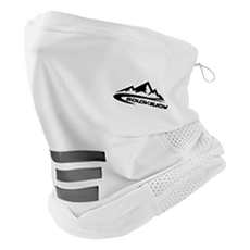 GOLOV.EJOy 冰絲防曬面罩, 防曬冰涼舒適, 戶外騎車/運動健身適用, 白色, 1個