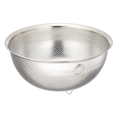 FREIZ 和平 可堆疊打孔濾網 附掛環 23cm SUI-6029 不鏽鋼 瀝水籃 洗菜籃, 1個