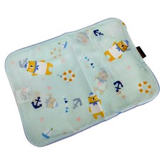Gio Pillow 超透氣嬰兒護頭型枕套 3M吸濕排汗 涼爽絲滑材質 萊賽爾天絲, 水手熊藍, 1件
