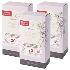 khoisan gourmet 波旁香草博士茶, 適合各年齡層男女生、長者、全素人士, 幫助入睡、促進新陳代謝、調整體質, 南非產地, 不含咖啡因與茶鹼, 2.5g, 20包, 3盒