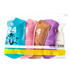 BADIGAO 巴迪高 一次性內褲5件組, 高彈力褲頭, 純棉透氣, L, 莫蘭迪色