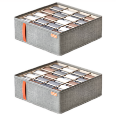 小麥購物 C189抽屜分隔收納盒 20格 159g, 淺灰色, 2個