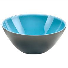 guzzini My Fusion 雙色沙拉碗，SAN食品級耐熱樹脂，20 x 8.5 cm，1150 cc，義大利製, 黑藍色, 1個