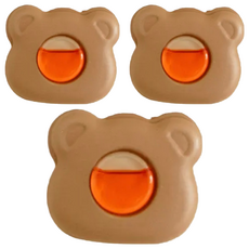 沐慕家居 小熊液體香薰 Set 3個 咖啡色 塑膠+精油, 7.5g