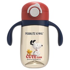 PEANUTS 史努比 小哈利學飲杯 260ml, 蘋果紅, 1個