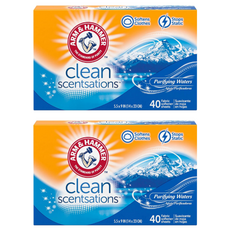 ARM&HAMMER 柔軟香衣紙 柔軟衣物 防靜電, 40張, 2盒